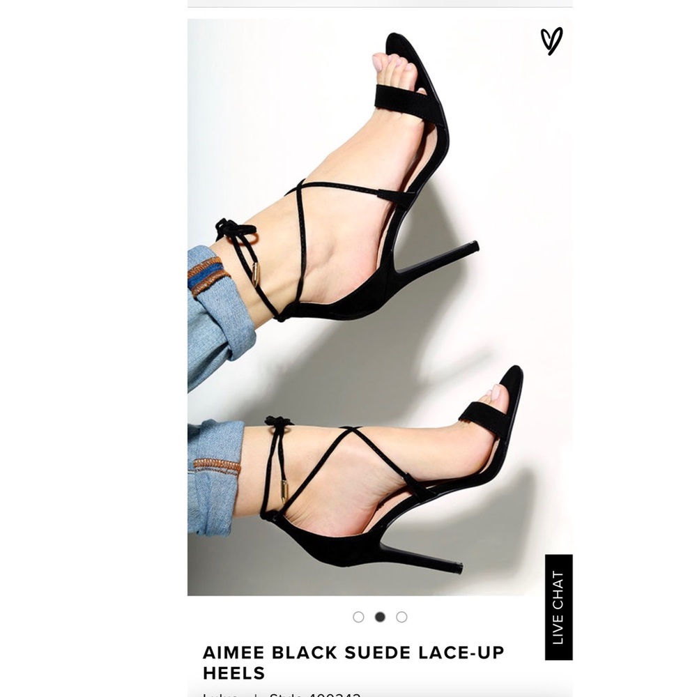 NEW with tags! Lulu’s Aimee Black Lace up heels